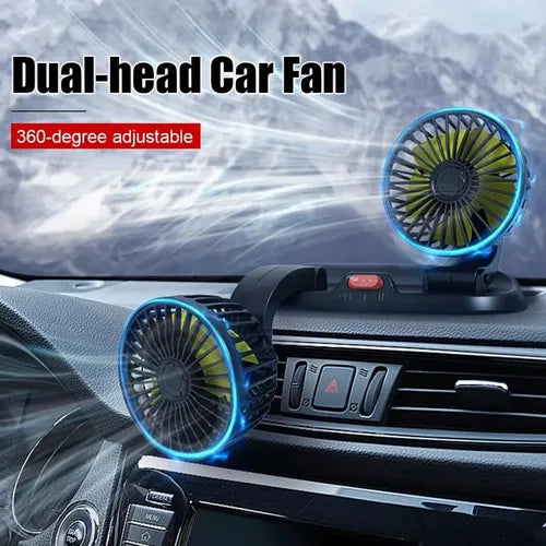 VENTILADOR DOBLE PARA AUTO 360°